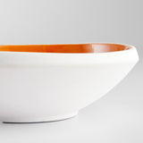 Tricolore Bowl Matte White | Orange Glaze 11881 Cyan Design