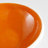 Tricolore Bowl Matte White | Orange Glaze 11881 Cyan Design