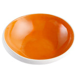 Tricolore Bowl Matte White | Orange Glaze 11881 Cyan Design