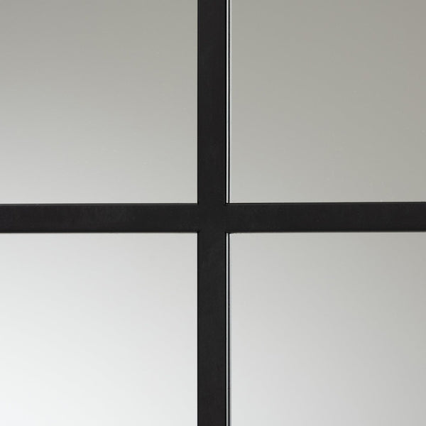 Baxton Studio Baxton Modern Black Metal Accent Wall Mirror - Geometric Design for Entryways, Living Rooms & More RXW-10391-Black