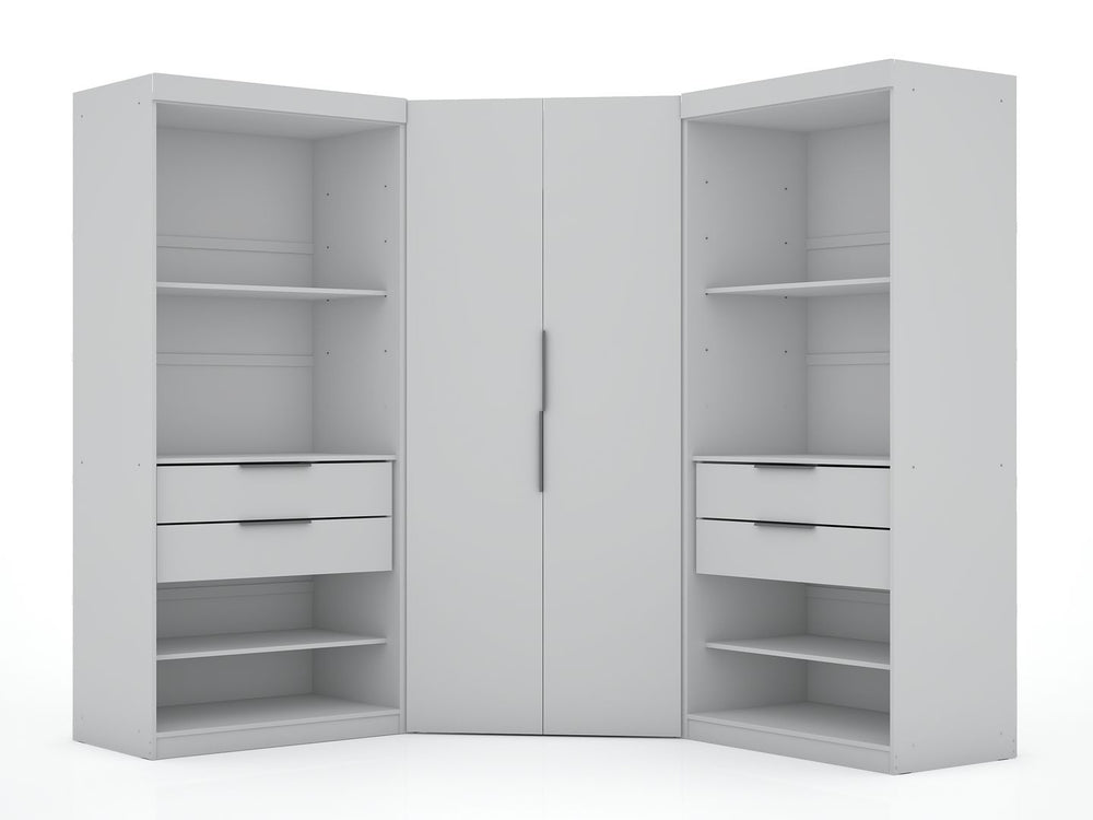 Manhattan Comfort Mulberry Contemporary - Modern Wardrobe/ Armoire/ Closet White 118GMC1