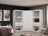 Manhattan Comfort Mulberry Contemporary - Modern Wardrobe/ Armoire/ Closet White 118GMC1