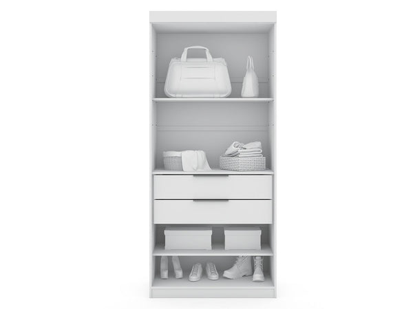 Manhattan Comfort Mulberry Contemporary - Modern Wardrobe/ Armoire/ Closet White 118GMC1