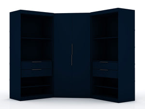 Manhattan Comfort Mulberry Contemporary - Modern Wardrobe/ Armoire/ Closet Tatiana Midnight Blue 118GMC4