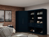 Manhattan Comfort Mulberry Contemporary - Modern Wardrobe/ Armoire/ Closet Tatiana Midnight Blue 118GMC4