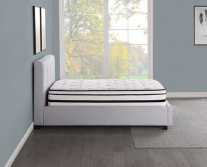 English Elm 12-inch Vela Promo Hybrid Queen Mattress with Breathable Quilted Cover, Green Tea Freshness, Plush Support White 16.5 L x 16.5 W x 43 H B011P213356