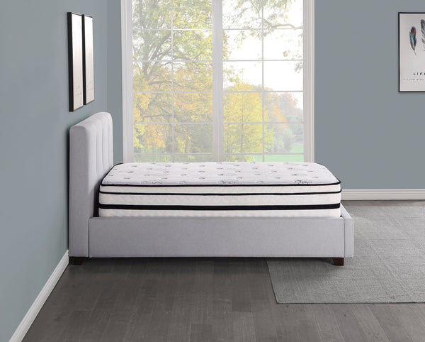 English Elm 12-inch Vela Promo Hybrid Queen Mattress with Breathable Quilted Cover, Green Tea Freshness, Plush Support White 16.5 L x 16.5 W x 43 H B011P213356