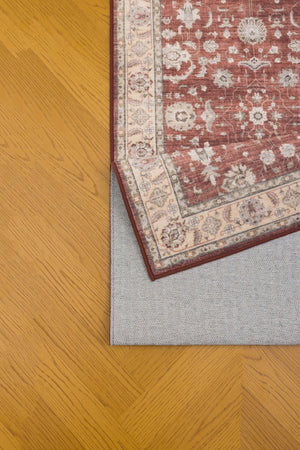 English Elm Premier Traditional Medallion Red Area Rug Low Pile for Living and Dining Rooms B186P479405