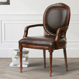 Comfort Pointe Bradford Leather Chair Cherry Finish