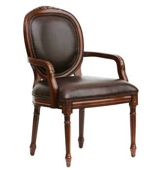 Comfort Pointe Bradford Leather Chair Cherry Finish