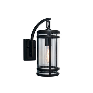 New Yorker 14'' High 1-Light Outdoor Sconce - Acid Dipped Black 1190-ADB-CL Norwell