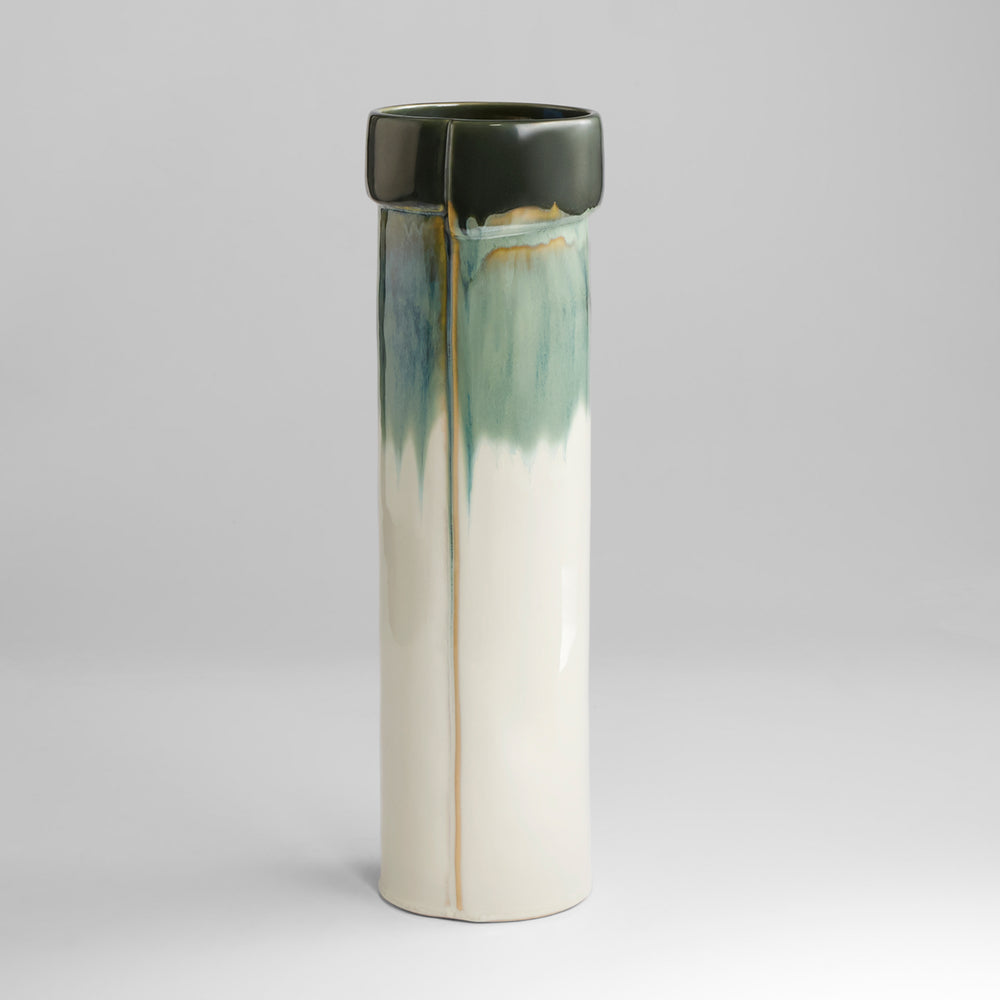 Folded Vase Cascade Sage 11913 Cyan Design