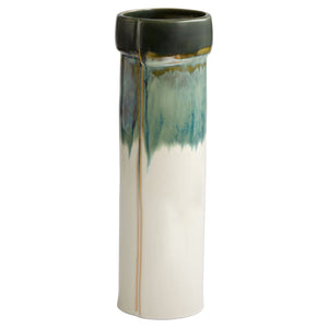 Folded Vase Cascade Sage 11914 Cyan Design