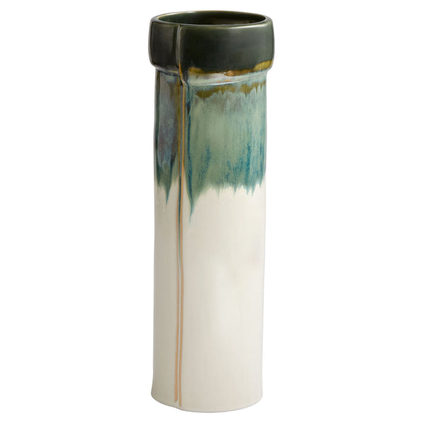 Folded Vase Cascade Sage 11914 Cyan Design