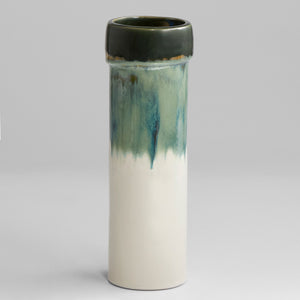 Folded Vase Cascade Sage 11915 Cyan Design