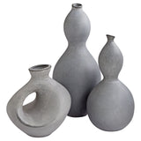 Calabaza Vase Semi Matte Stone Grey 11921 Cyan Design