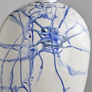 Neos Vase White | Cobalt blue | Black 11926 Cyan Design