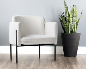 Sunpan Richie Lounge Chair - Modern Comfort with Elegant Design, Perfect for Stylish Living Spaces and Relaxation Black / Eclipse White