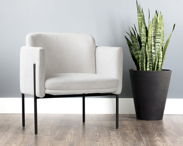 Sunpan Richie Lounge Chair - Modern Comfort with Elegant Design, Perfect for Stylish Living Spaces and Relaxation Black / Eclipse White