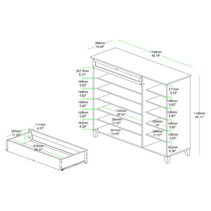 Baxton Studio Baxton Studio Oak Brown 3-Door Shoe Storage Cabinet with Drawer - Modern Design for Neat Entryways FP-05LV-Wotan Oak