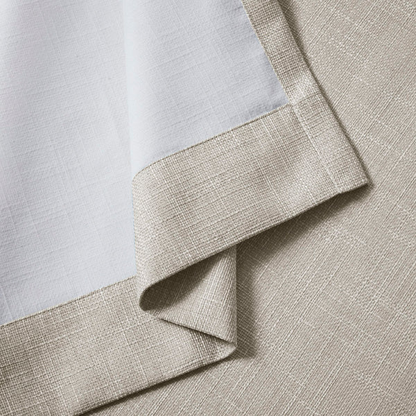 JLA Home SunSmart - Printed Heathered Blackout Panel with Silver Grommets — Textured Slub Fabric, Energy‑Saving Privacy SS40-0109