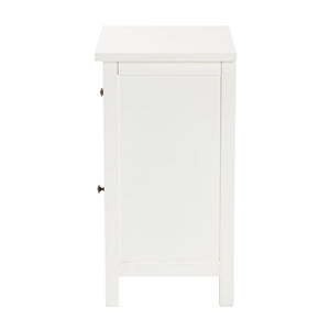 Baxton Studio Baxton Studio Classic White Wood End Table with Drawer & Shelf - Elegant Storage for Any Room JY20B083-White-ET