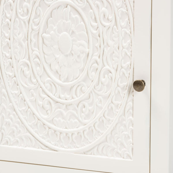 Baxton Studio Baxton Studio Classic White Wood End Table with Drawer & Shelf - Elegant Storage for Any Room JY20B083-White-ET