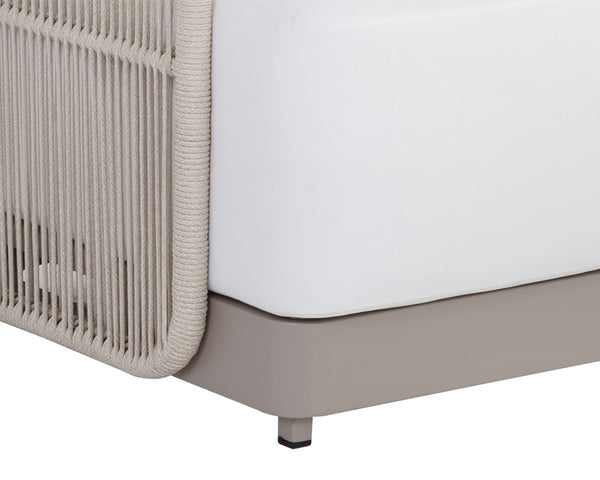 Sunpan Allariz Sofa - Modern Outdoor Elegance with Weather-Resistant Frame and Eco-Friendly Comfort Greige / Stinson White