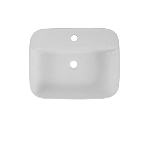 English Elm Bothwa Square Ceramic Vessel Sink Glossy White Cupc Certified Countertop Bath Basin B2724P262845