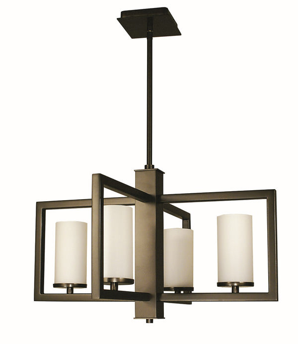 Framburg 4-light Contemporary Theorem Dining Chandelier - Elegant Design For Modern Or Casual Spaces Mahogany Bronze Metal 1195 Mb