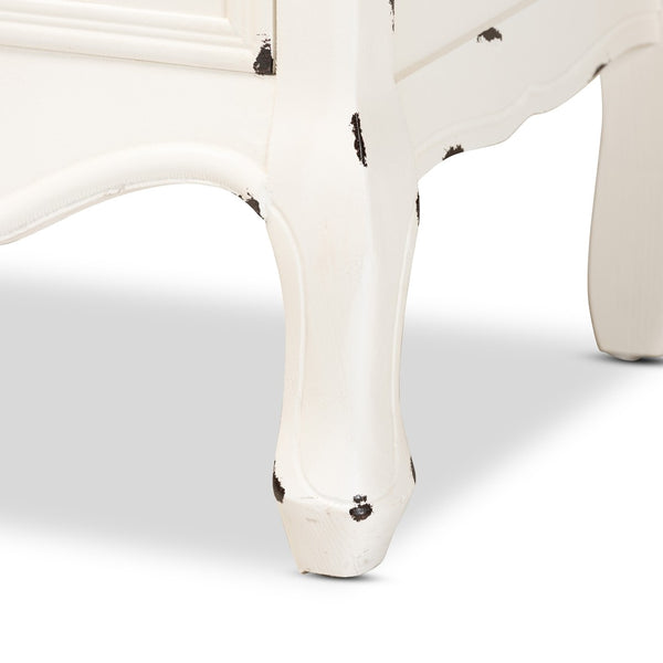 Baxton Studio Baxton Studio Levron Elegant Two-Tone 5-Drawer Storage Cabinet in Walnut Brown & Antique White Finish JY20B089-Antique White-5DW-Cabinet