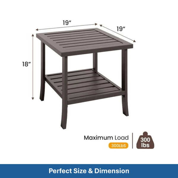 English Elm 5-piece Outdoor Steel Conversation Set with Thick Foam Cushions for Patio or Deck Beige B082S00121