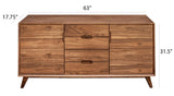 IDEAZ Modern 3-Section Sideboard Walnut 1195UFD