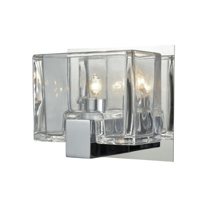 Ridgecrest 1-Light Vanity Sconce in Polished Chrome with Clear Cast Glass 11960/1 Elk Lighting