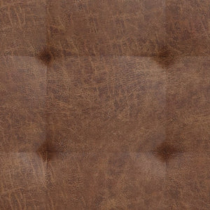 Alpine Furniture Mundo Tufted Wingback Full Platform Bed With Faux Suede Upholstery, Low-Profile Modern Design Brown 1196F