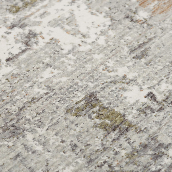 Alora Decor Antonela Gray Runner Rug - 2'6"X8' Hand-Sheared, 100% Recycled Polyester, Abstract Gray-Ivory Design Durable Care-Friendly Elegance 11911974033372608