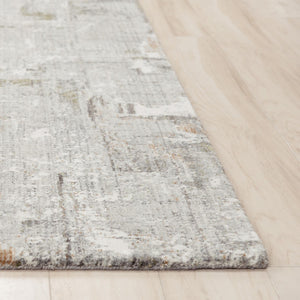 Alora Decor Antonela Gray Runner Rug - 2'6"X8' Hand-Sheared, 100% Recycled Polyester, Abstract Gray-Ivory Design Durable Care-Friendly Elegance 11911974033372608