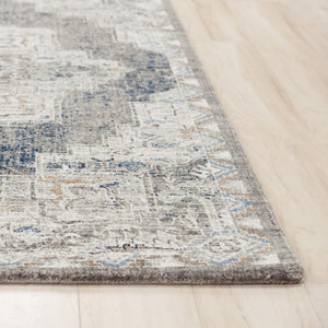 Alora Decor Antonela Eco-Friendly Gray & Ivory Abstract Area Rug — Soft Hand-Sheared Recycled Polyester Luxury 9' x 12' 119119742DR000912