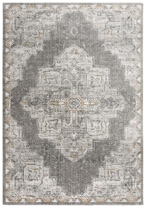 Alora Decor Antonela Gray Runner Rug - 2'6"X8' | Recycled Polyester, Stain-Resistant Transitional Medallion Woollook 11911974300462608