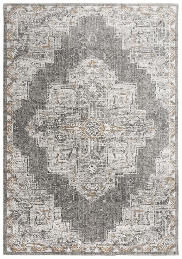 Alora Decor Antonela Gray Runner Rug - 2'6"X8' | Recycled Polyester, Stain-Resistant Transitional Medallion Woollook 11911974300462608