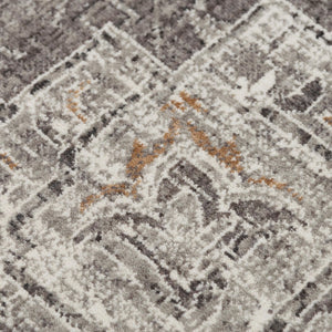Alora Decor Antonela Gray Runner Rug - 2'6"X8' | Recycled Polyester, Stain-Resistant Transitional Medallion Woollook 11911974300462608