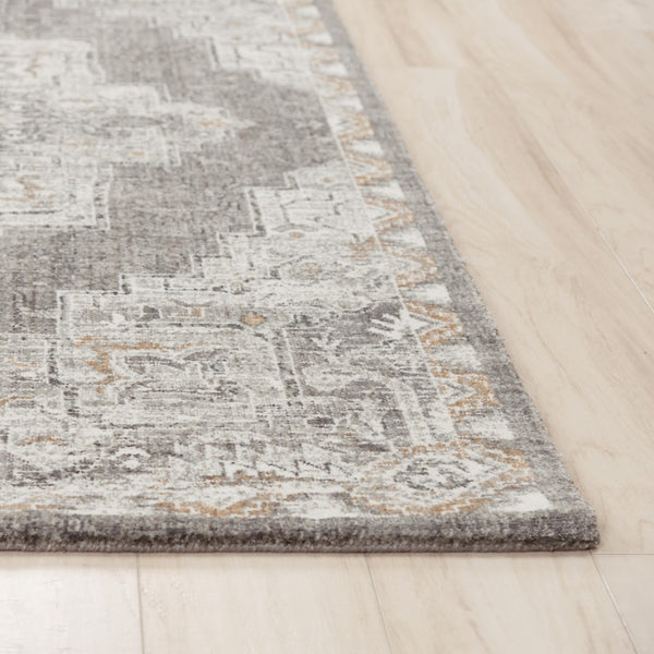 Alora Decor Antonela Gray Runner Rug - 2'6"X8' | Recycled Polyester, Stain-Resistant Transitional Medallion Woollook 11911974300462608