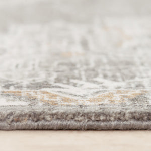 Alora Decor Antonela Gray Runner Rug - 2'6"X8' | Recycled Polyester, Stain-Resistant Transitional Medallion Woollook 11911974300462608