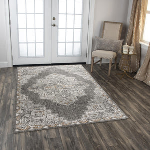 Alora Decor Antonela Gray Runner Rug - 2'6"X8' | Recycled Polyester, Stain-Resistant Transitional Medallion Woollook 11911974300462608