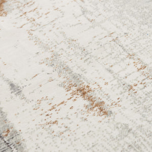 Alora Decor Antonela Eco Runner Rug 2'6"X8' — Modern Gray Ivory Abstract, Hand-Sheared 100% Recycled Polyester 11911974500332608