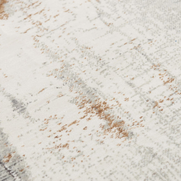 Alora Decor Antonela Eco Runner Rug 2'6"X8' — Modern Gray Ivory Abstract, Hand-Sheared 100% Recycled Polyester 11911974500332608