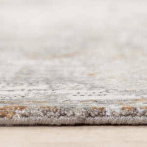 Alora Decor Antonela Eco Runner Rug 2'6"X8' — Modern Gray Ivory Abstract, Hand-Sheared 100% Recycled Polyester 11911974500332608