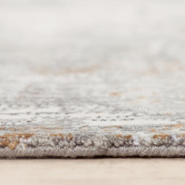 Alora Decor Antonela Eco Runner Rug 2'6"X8' — Modern Gray Ivory Abstract, Hand-Sheared 100% Recycled Polyester 11911974500332608