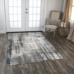 Alora Decor Antonela Gray Rectangle Rug With Abstract Modern Palette, Eco-Friendly Recycled Polyester, Durable Elegance 8' x 10' 11911974633090810