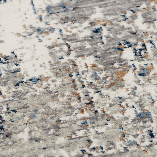 Alora Decor Antonela Gray Abstract Area Rug In Gray & Blue — Durable 100% Recycled Polyester, Soft Hand-Finished Look 8' x 10' 11911974704540810